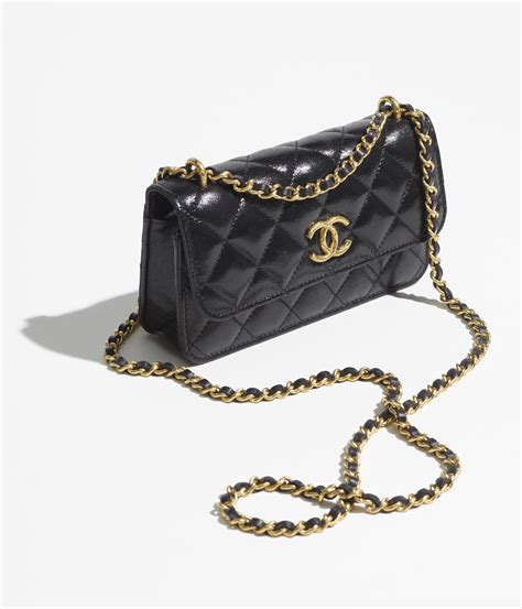 phone holder chanel|flap phone holder with chain.